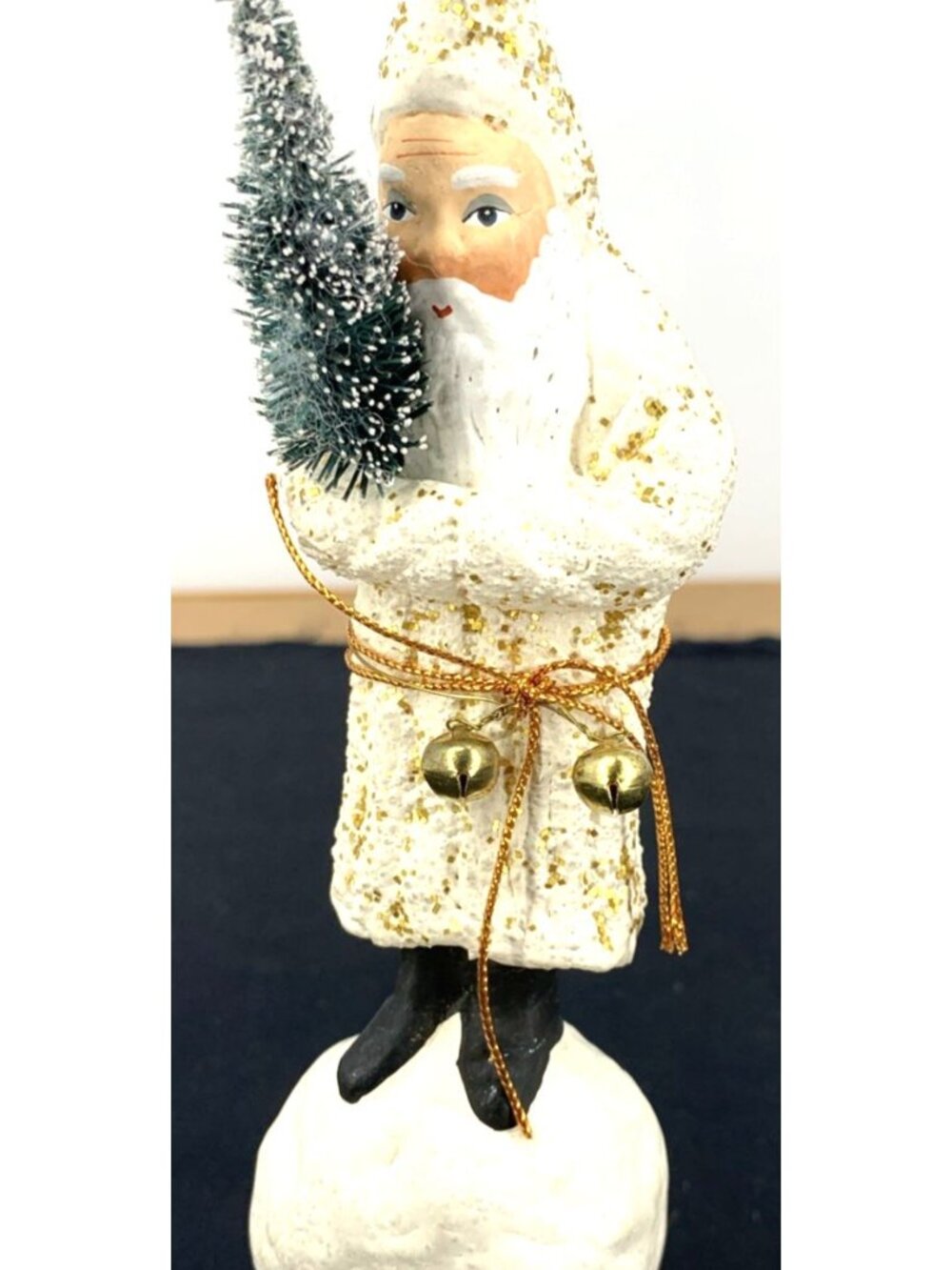 Dept 56 Santa Belsnickle White Composition Christmas Ornament 7"